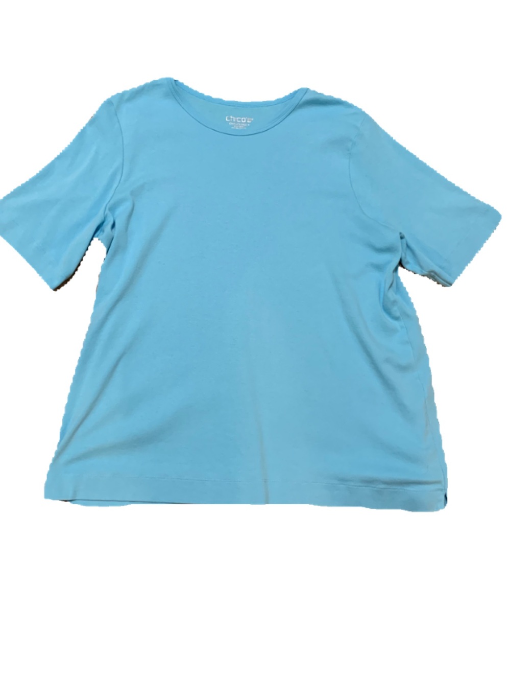 Chicos Baby Blue Tee T-Shirt 100% Cotton Thick 4 - XXL